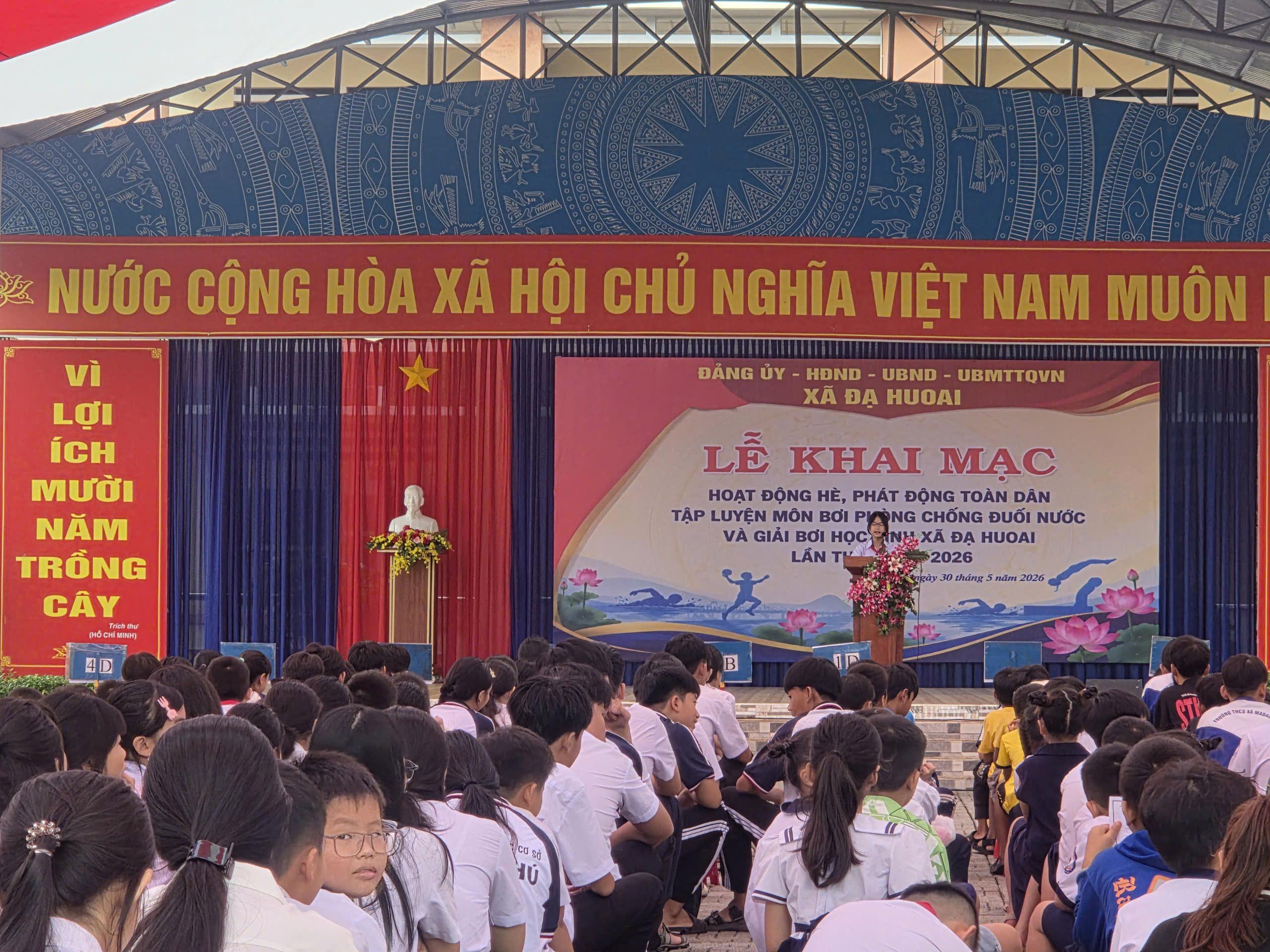 LỄ KHAI MẠC HOẠT ĐỘNG HÈ VÀ GIẢI BƠI HỌC SINH LẦN THỨ I XÃ ĐẠ HUOAI NĂM 2026